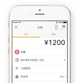 お金を使ったらカンタン手入力!毎日の通知で付け忘れない